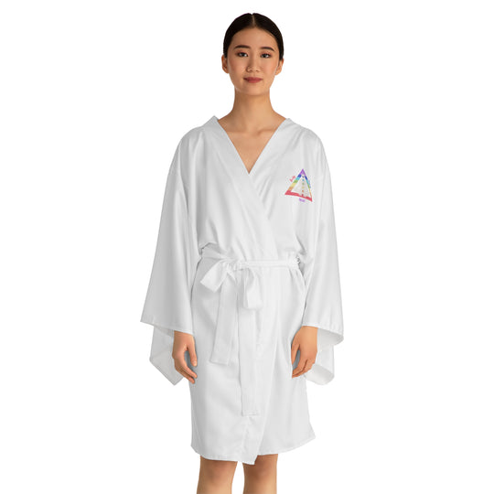 Triangle Connect, Body, Mind, Spirit Long Sleeve Kimono Robe
