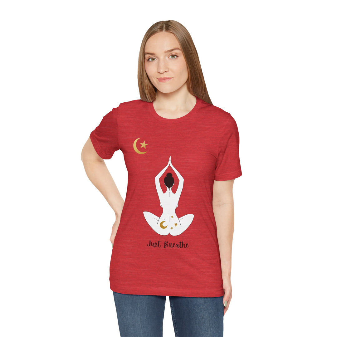 Just Breathe Moon Unisex Jersey Short Sleeve Tee
