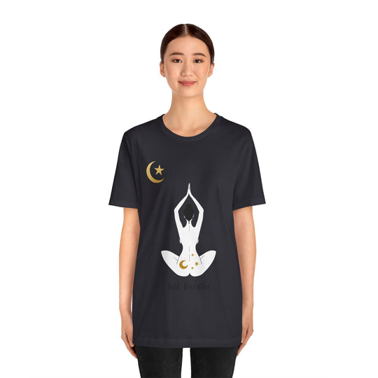 Just Breathe Moon Unisex Jersey Short Sleeve Tee