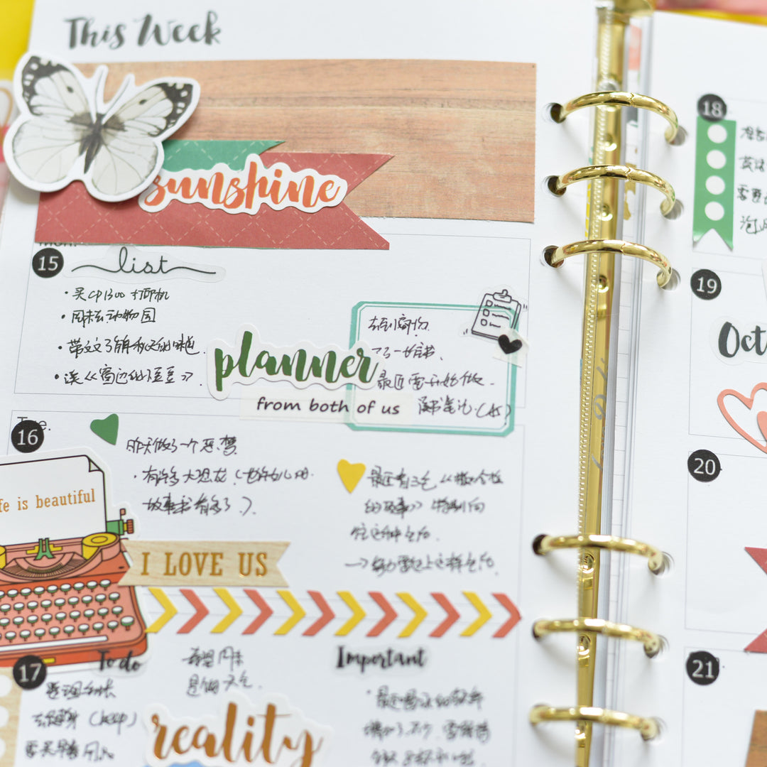 Decorative stickers for notebooks