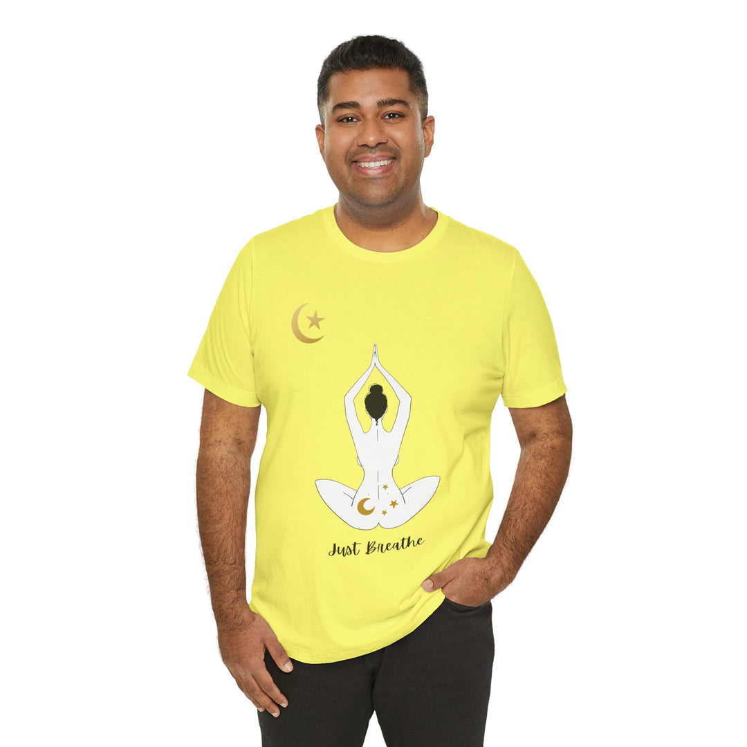 Just Breathe Moon Unisex Jersey Short Sleeve Tee