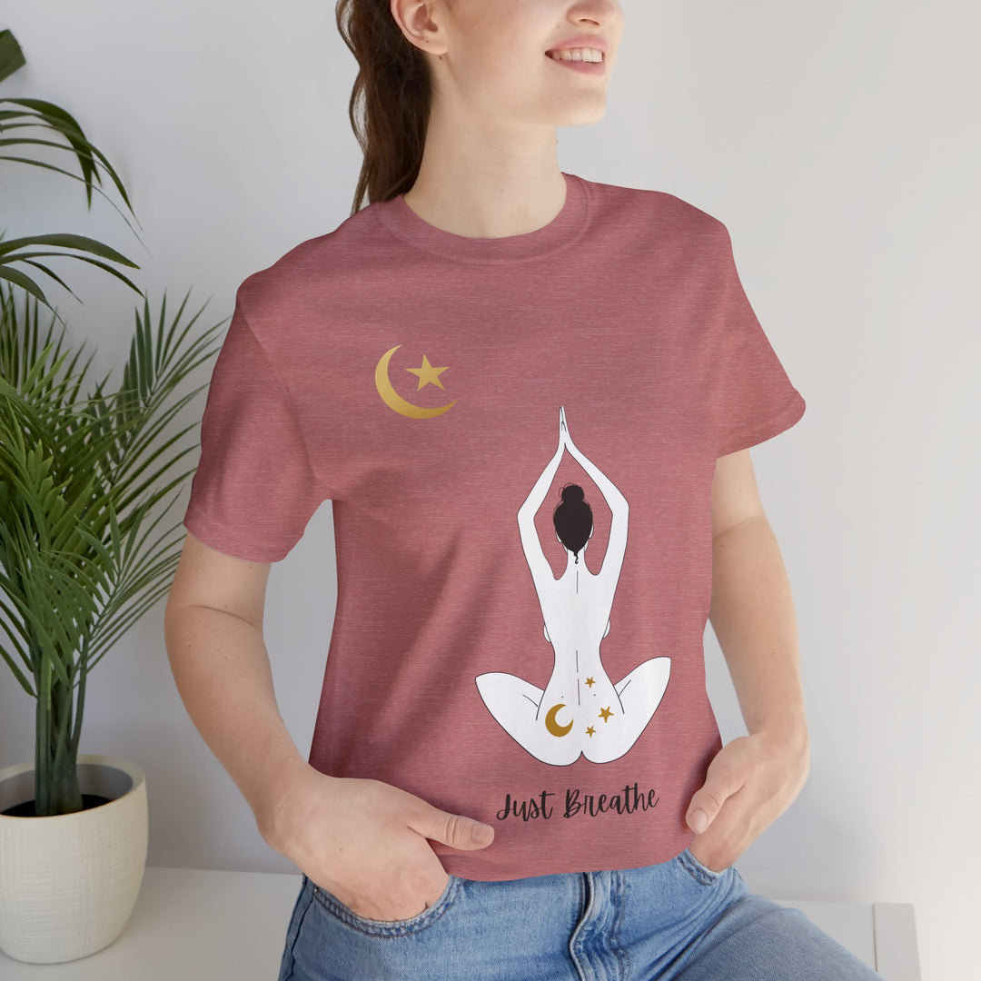 Just Breathe Moon Unisex Jersey Short Sleeve Tee