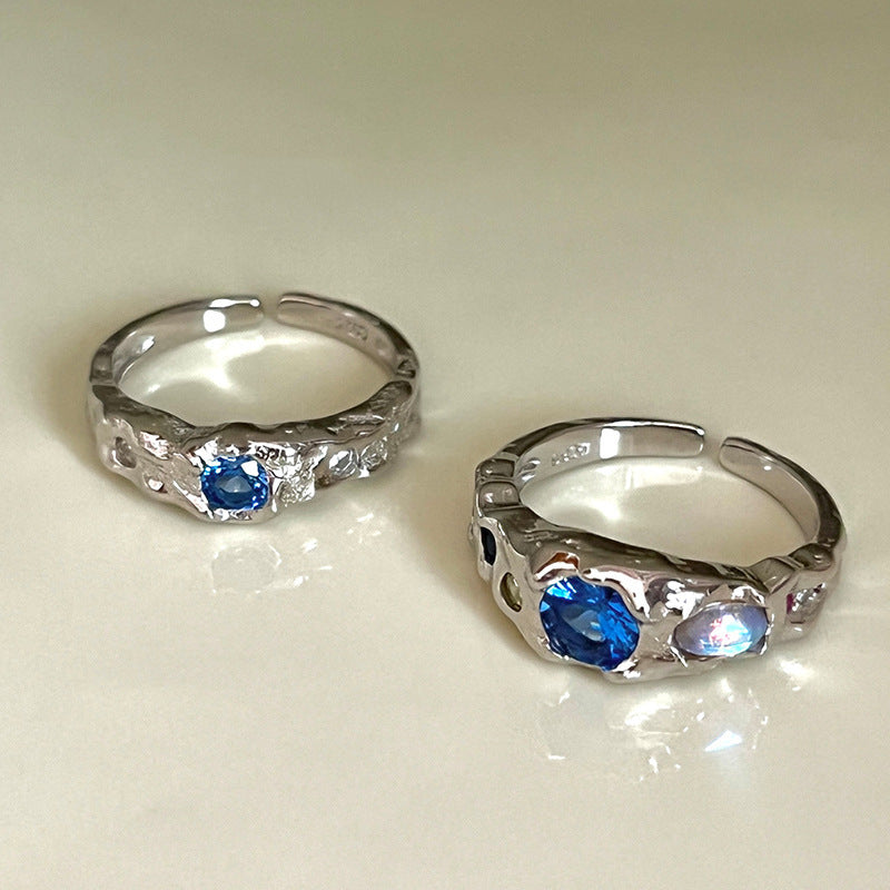 Irregular Colorful Crystals Zircon Ring For Women
