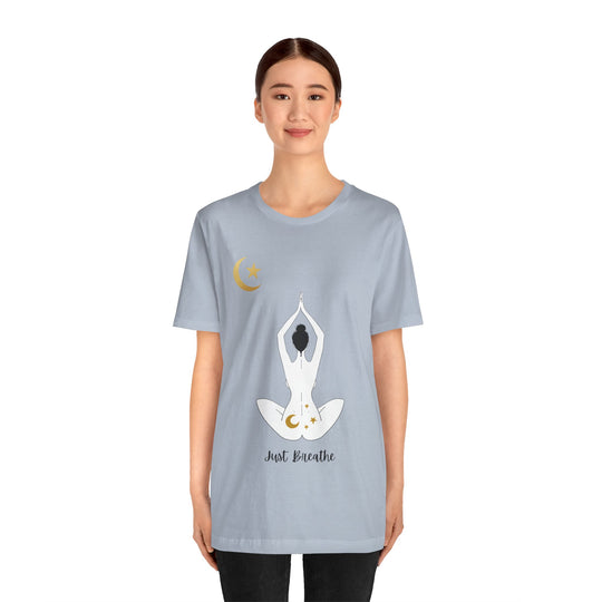 Just Breathe Moon Unisex Jersey Short Sleeve Tee