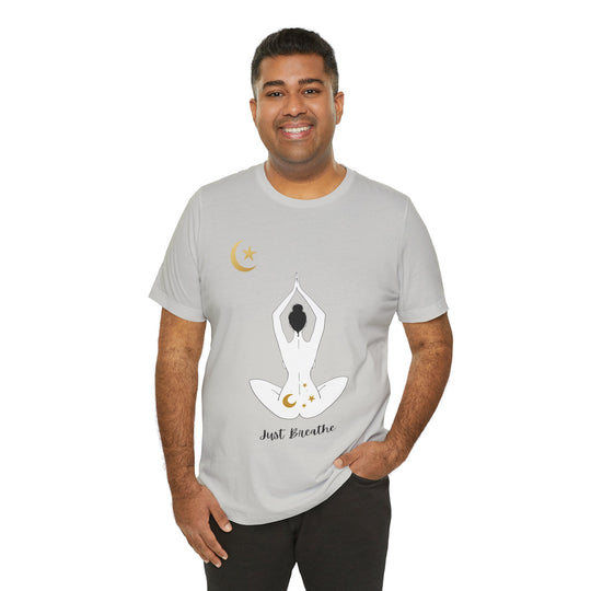 Just Breathe Moon Unisex Jersey Short Sleeve Tee