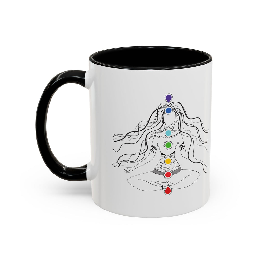 Whimsical Chakra Girl Accent Coffee Mug, 11oz
