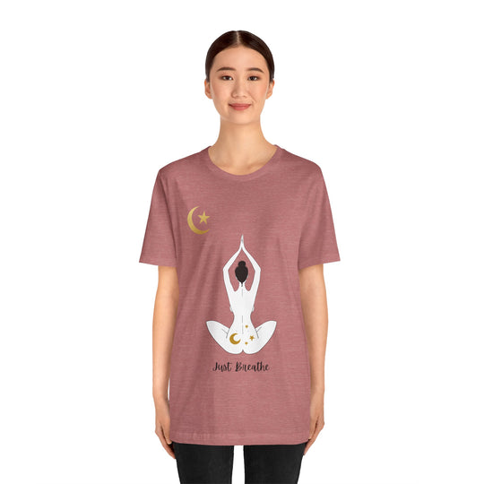 Just Breathe Moon Unisex Jersey Short Sleeve Tee