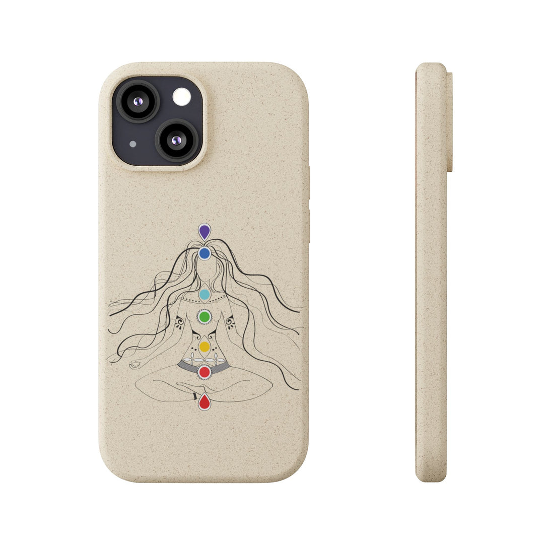 Whimsical Chakra Girl Biodegradable Case