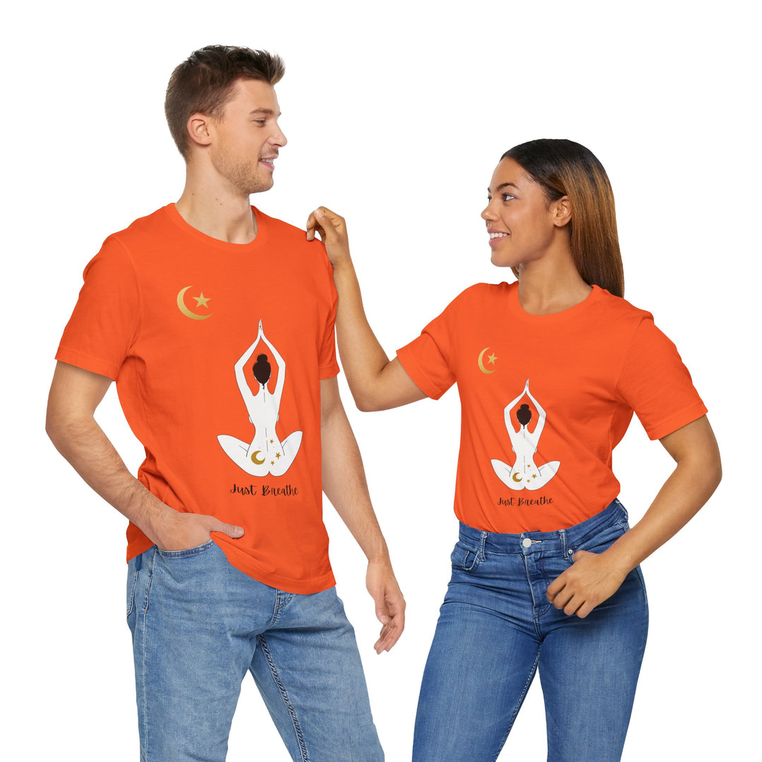 Just Breathe Moon Unisex Jersey Short Sleeve Tee