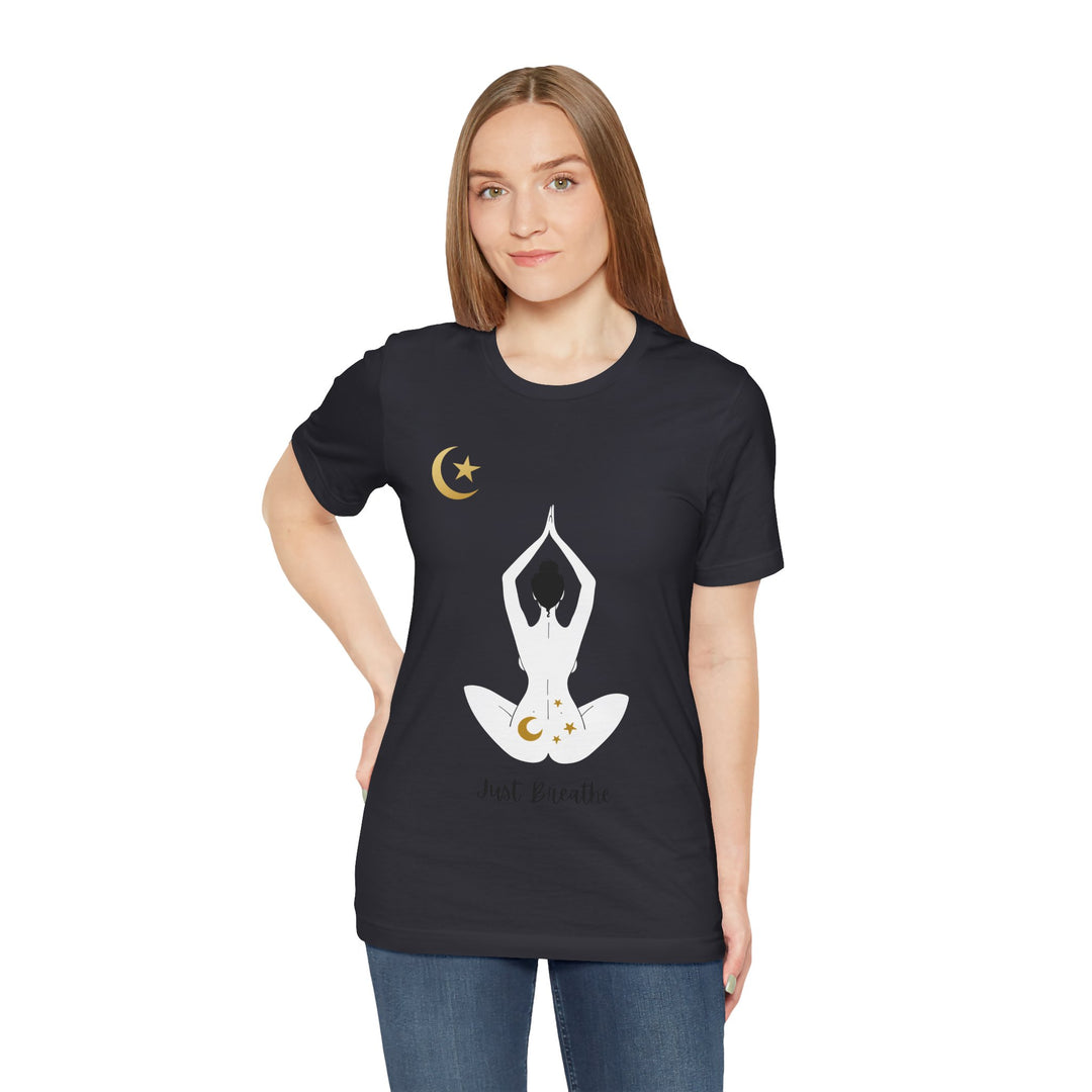 Just Breathe Moon Unisex Jersey Short Sleeve Tee