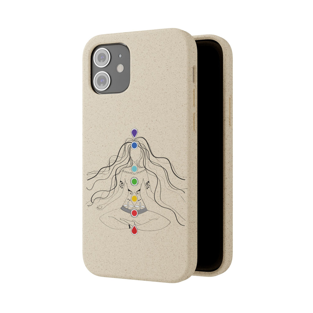 Whimsical Chakra Girl Biodegradable Case