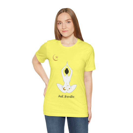 Just Breathe Moon Unisex Jersey Short Sleeve Tee