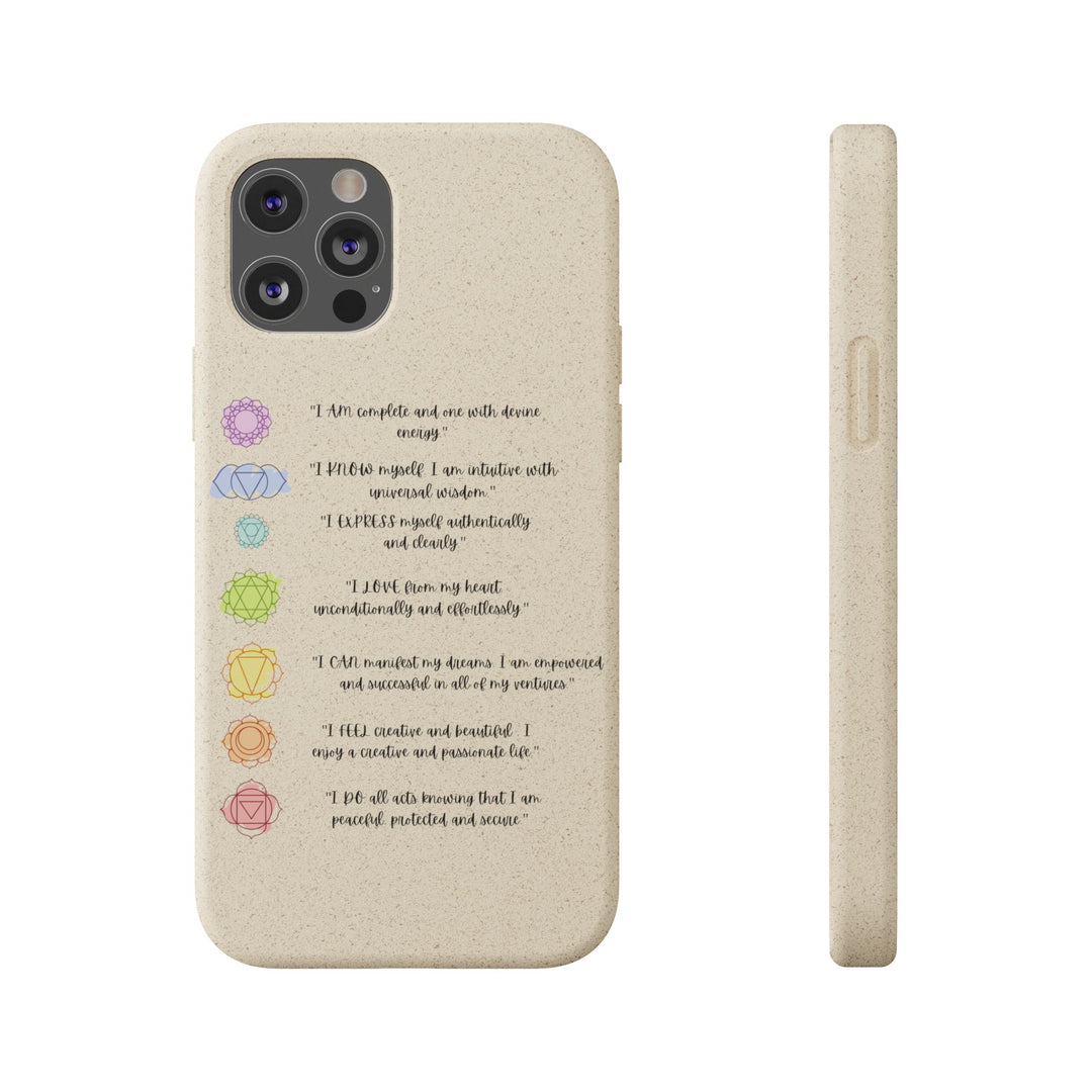 Chakra Affirmations Biodegradable Case