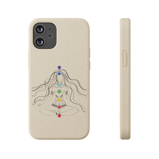 Whimsical Chakra Girl Biodegradable Case