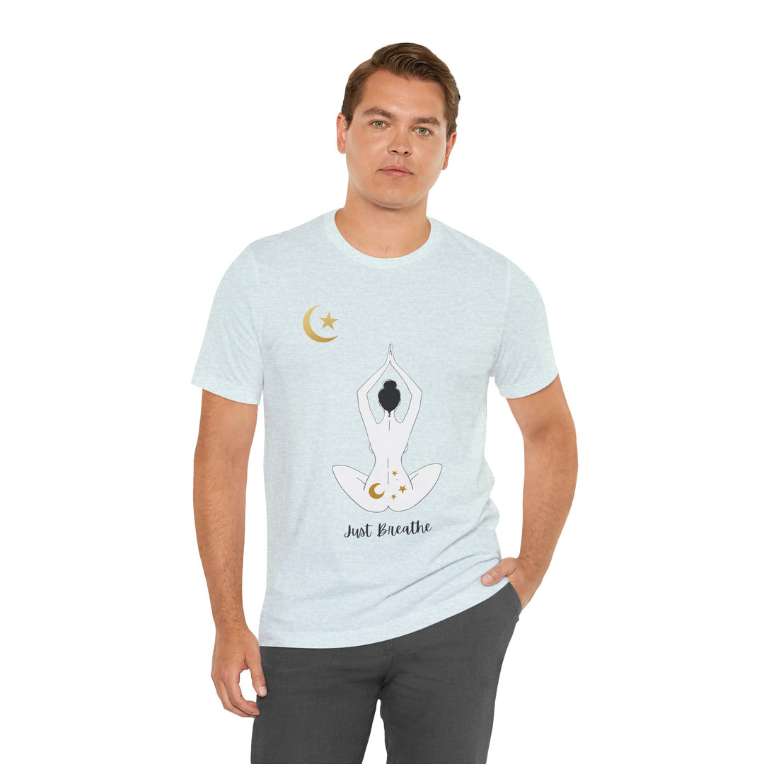 Just Breathe Moon Unisex Jersey Short Sleeve Tee