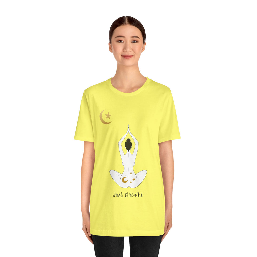 Just Breathe Moon Unisex Jersey Short Sleeve Tee