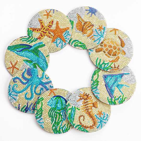 Placemat Stick-on Crystals Coaster Kit
