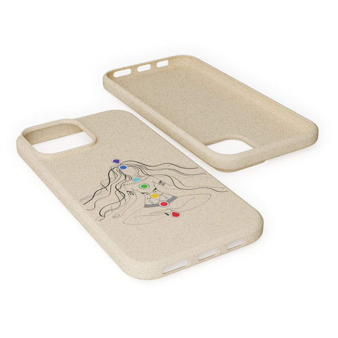 Whimsical Chakra Girl Biodegradable Case