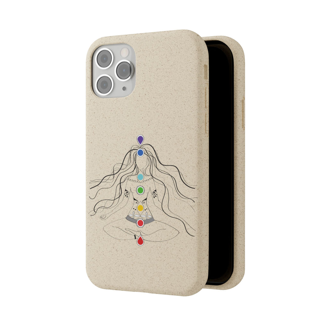 Whimsical Chakra Girl Biodegradable Case