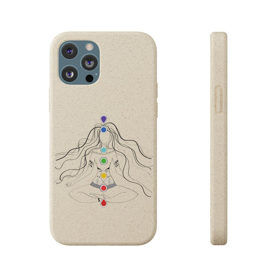 Whimsical Chakra Girl Biodegradable Case