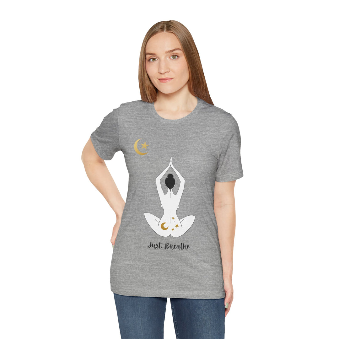 Just Breathe Moon Unisex Jersey Short Sleeve Tee