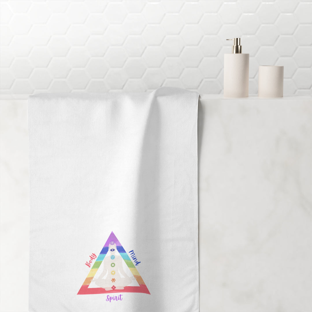 Triangle Connect Body Mind Spirit Chakra Versatile Spa Premium Towel