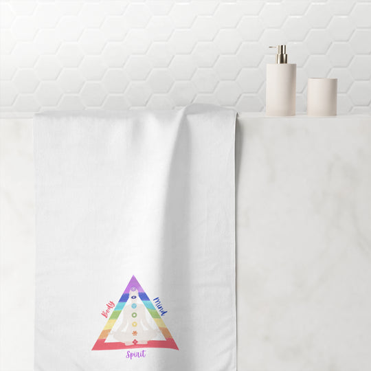 Triangle Connect Body Mind Spirit Chakra Versatile Spa Premium Towel