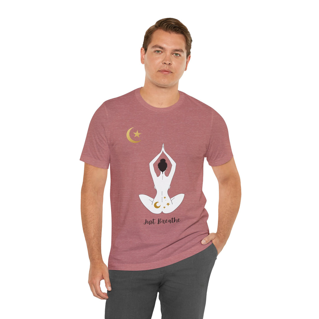 Just Breathe Moon Unisex Jersey Short Sleeve Tee