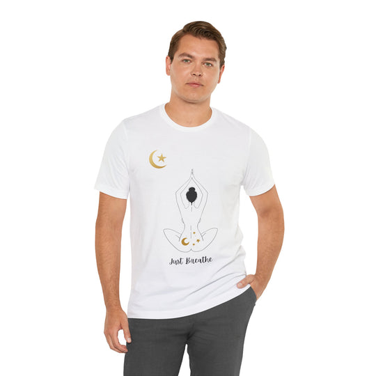 Just Breathe Moon Unisex Jersey Short Sleeve Tee