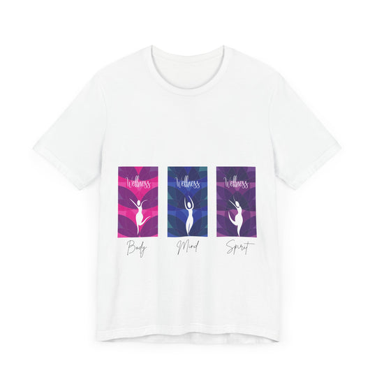 Wellness Body Mind Spirit Unisex Jersey Short Sleeve Tee