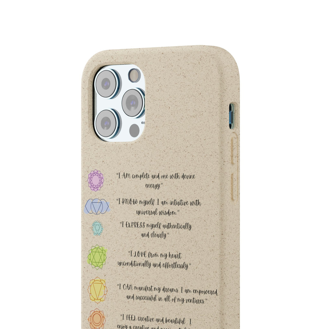 Chakra Affirmations Biodegradable Case
