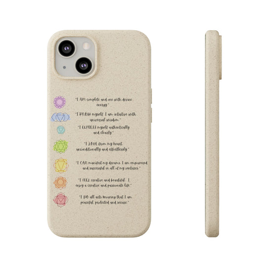 Chakra Affirmations Biodegradable Case