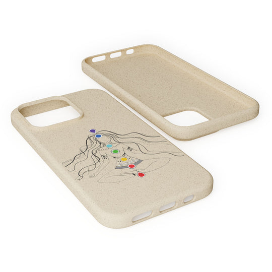 Whimsical Chakra Girl Biodegradable Case