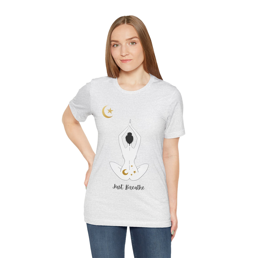 Just Breathe Moon Unisex Jersey Short Sleeve Tee