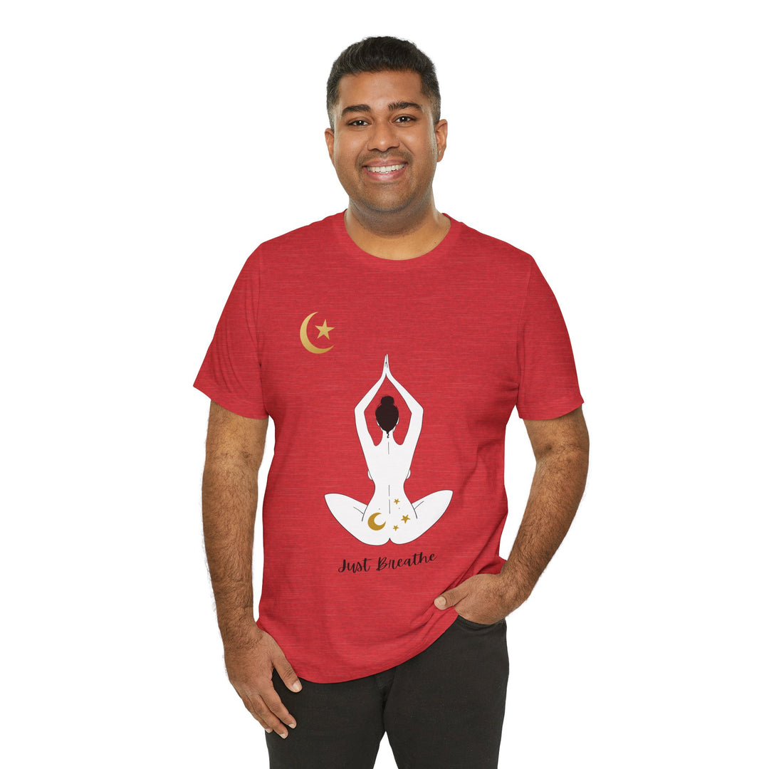 Just Breathe Moon Unisex Jersey Short Sleeve Tee