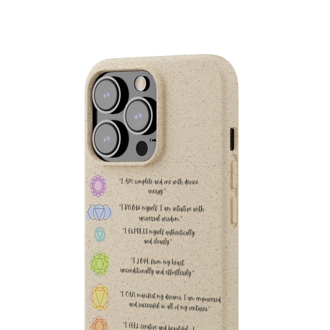 Chakra Affirmations Biodegradable Case