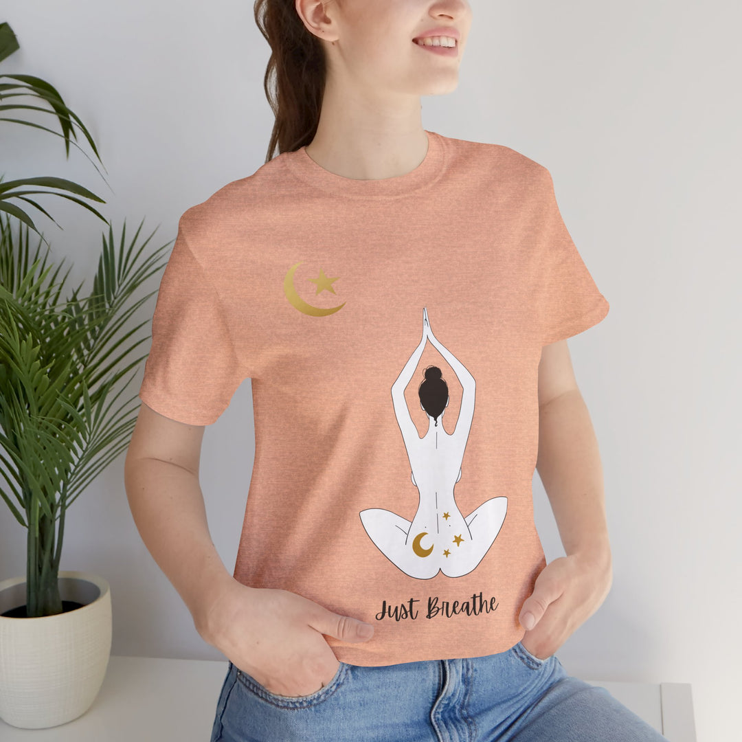 Just Breathe Moon Unisex Jersey Short Sleeve Tee