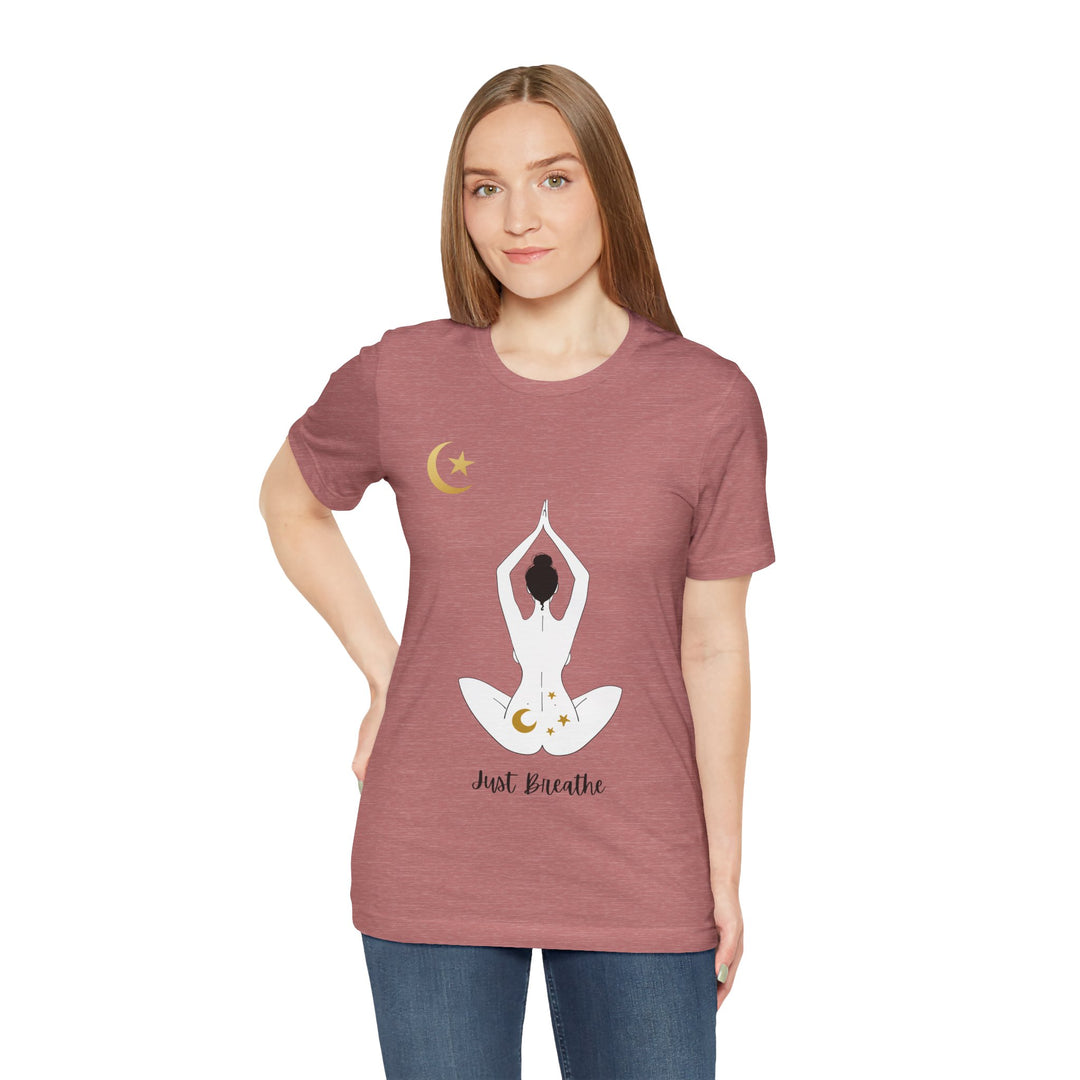 Just Breathe Moon Unisex Jersey Short Sleeve Tee