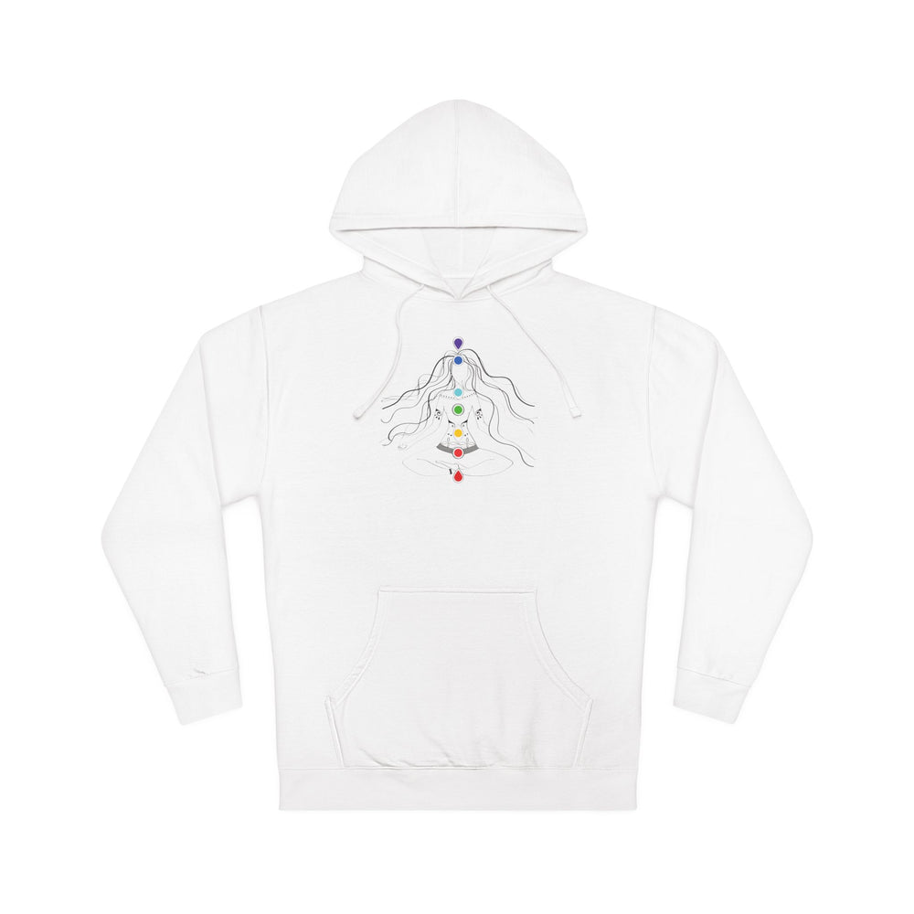 Whimsical Chakra Girl with Back Affirmations Unisex Hooded Sweatshirt