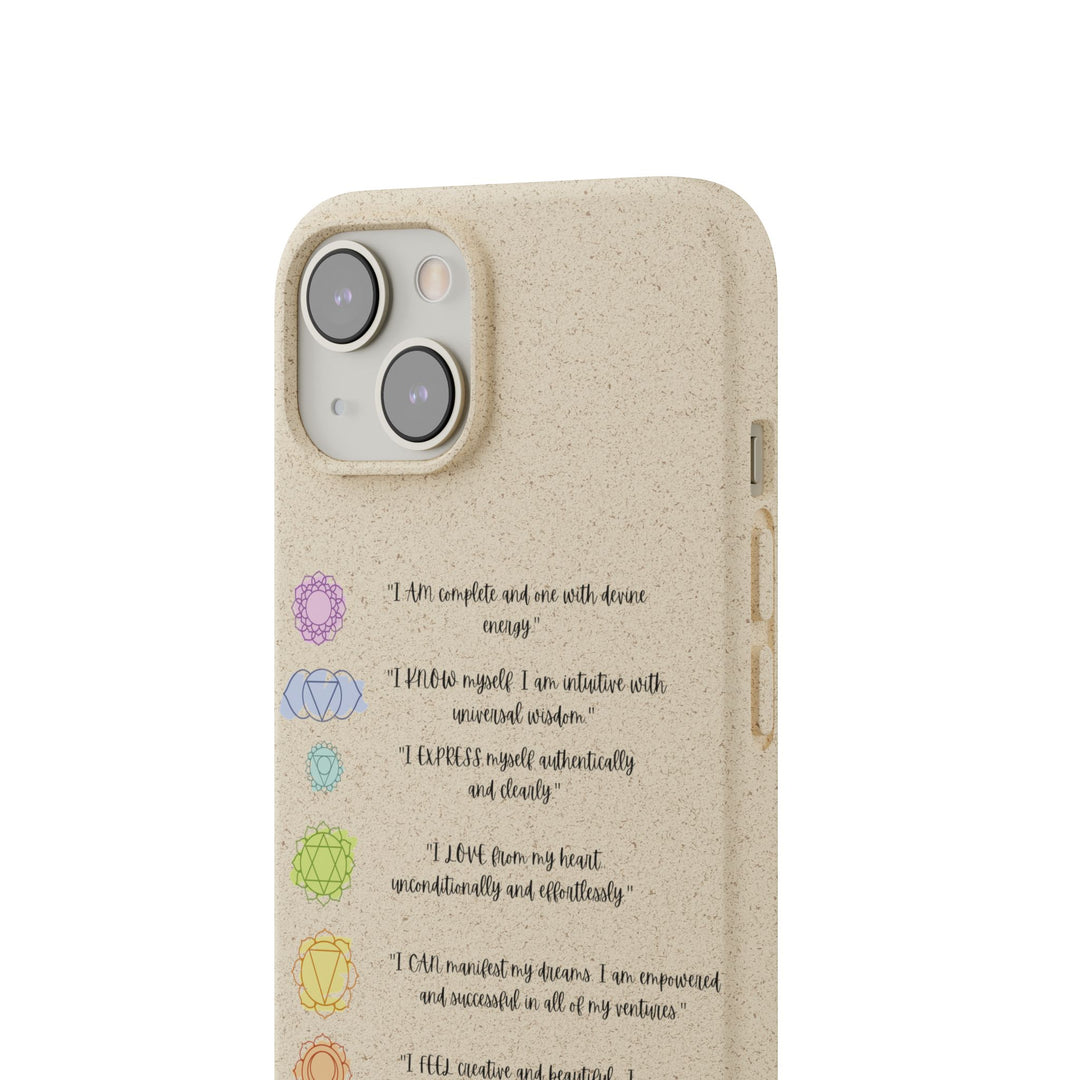 Chakra Affirmations Biodegradable Case