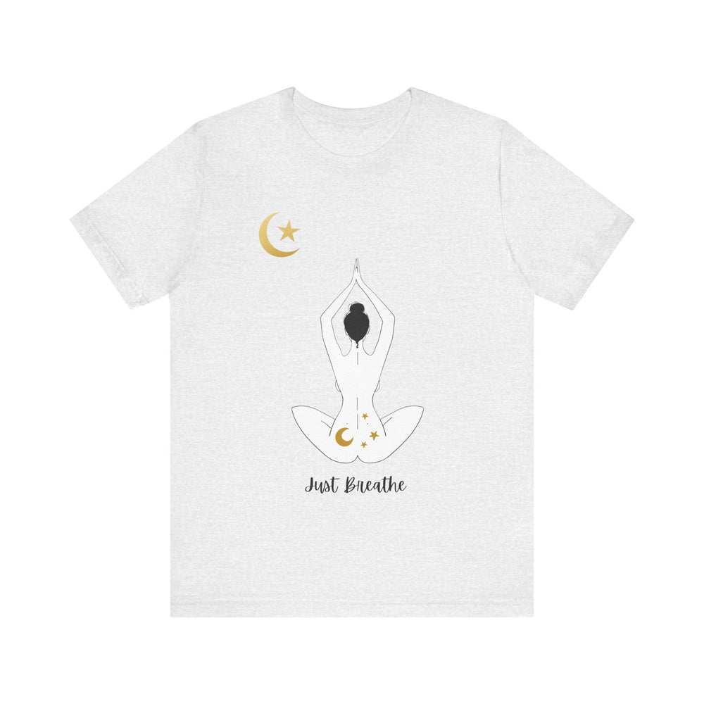 Just Breathe Moon Unisex Jersey Short Sleeve Tee