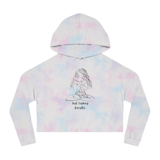 Just Fucking Breathe Women’s Cropped Hooded Sweatshirt
