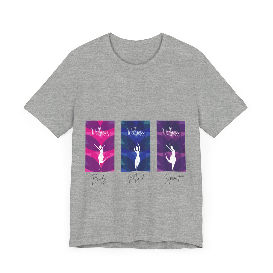 Wellness Body Mind Spirit Unisex Jersey Short Sleeve Tee