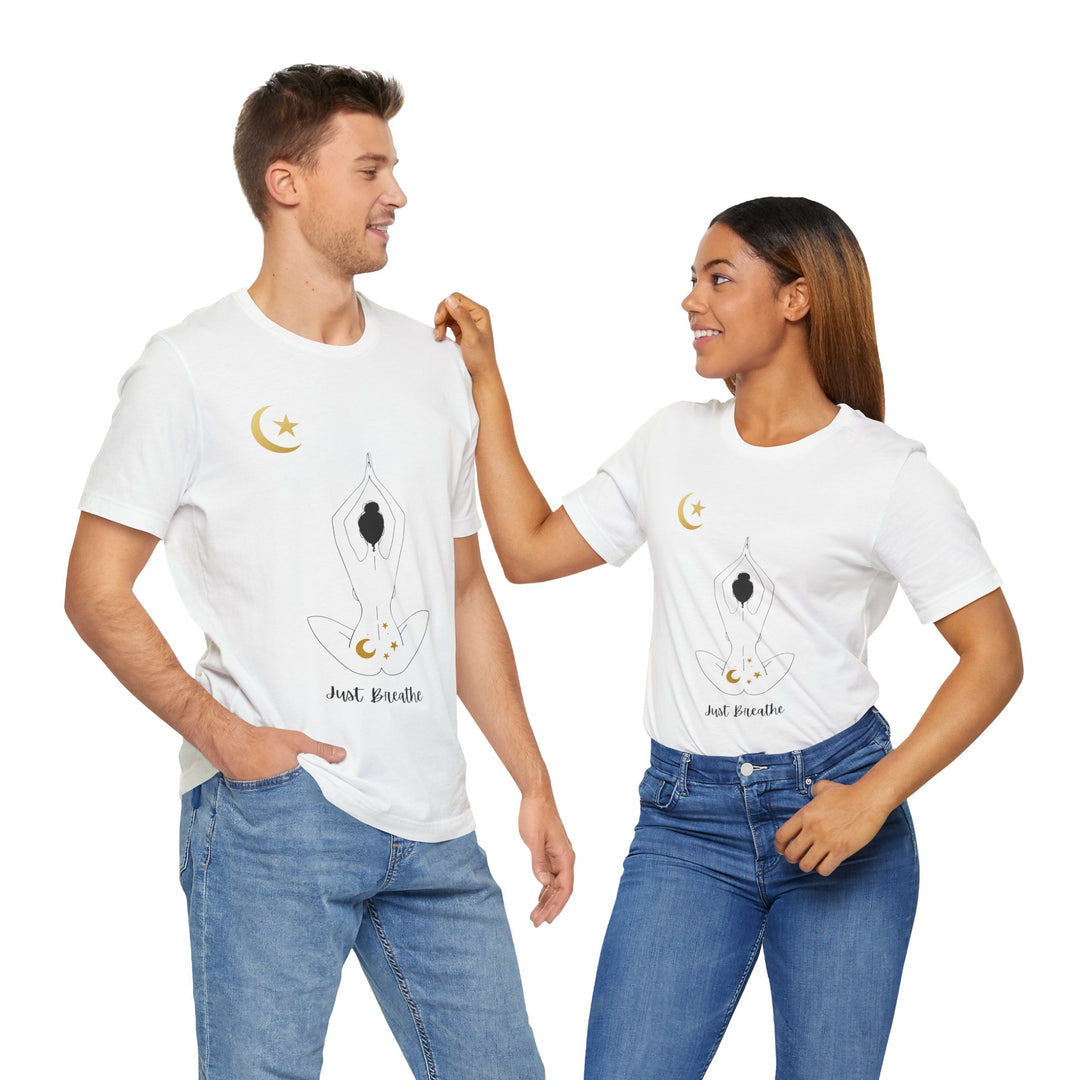 Just Breathe Moon Unisex Jersey Short Sleeve Tee