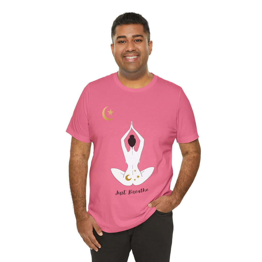 Just Breathe Moon Unisex Jersey Short Sleeve Tee