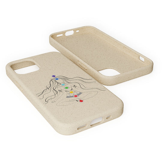 Whimsical Chakra Girl Biodegradable Case