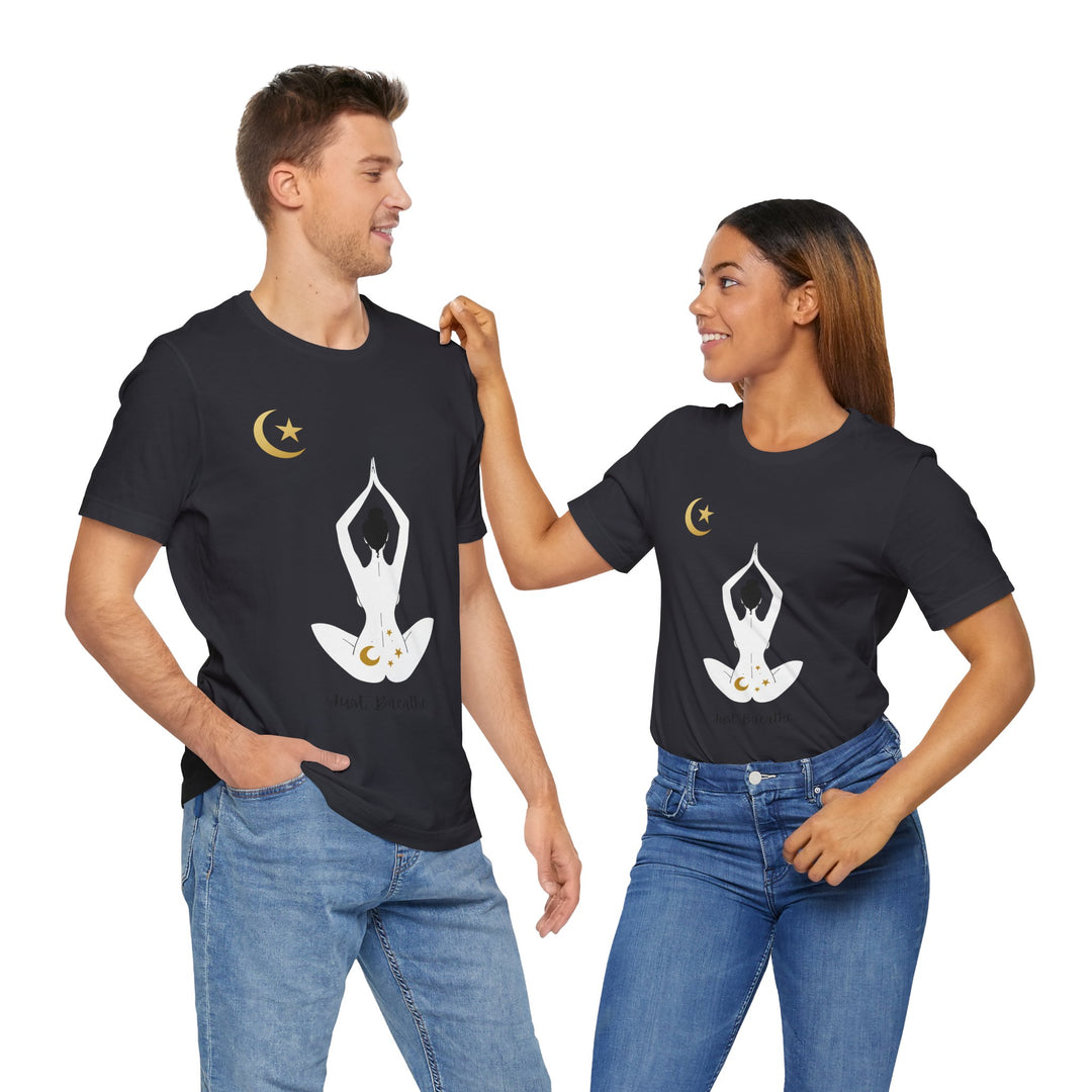 Just Breathe Moon Unisex Jersey Short Sleeve Tee