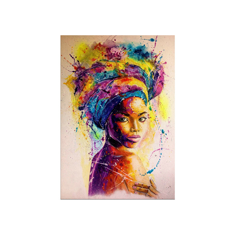 Africa Girl Wall Art – Color Graffiti Abstract Painting ✅