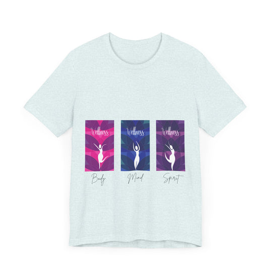 Wellness Body Mind Spirit Unisex Jersey Short Sleeve Tee