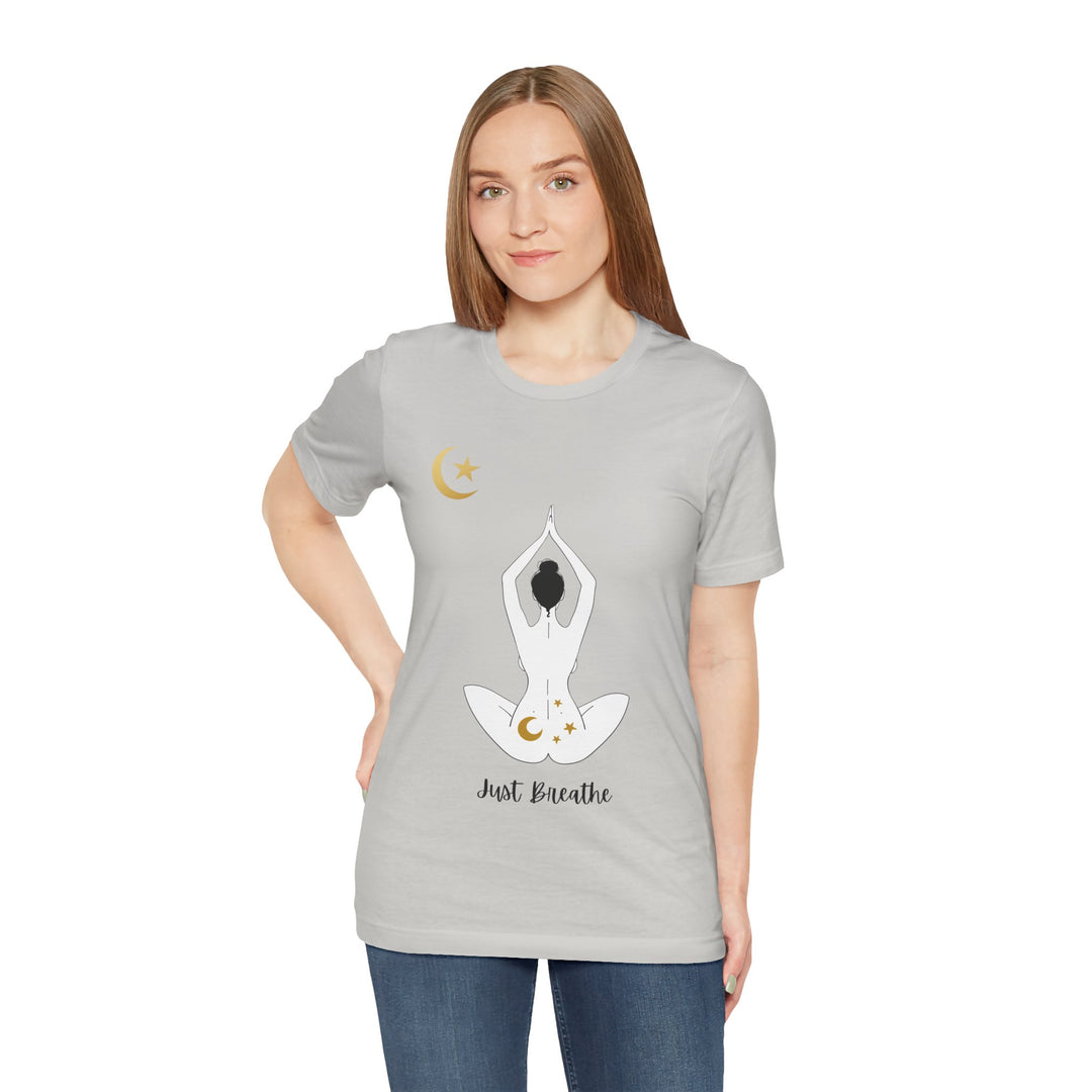 Just Breathe Moon Unisex Jersey Short Sleeve Tee